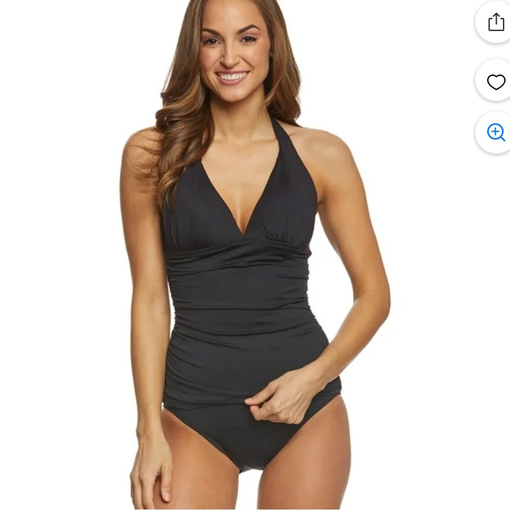 Lauren Ralph Lauren beach club solid halter Tankini top